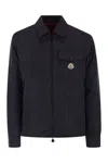Moncler Hemmed Jacket With Collar And Zip Pockets In Black