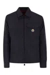 Moncler Hemmed Jacket With Collar And Zip Pockets In Black