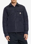 Moncler Vigeon Padded Shirt Jacket In Blue