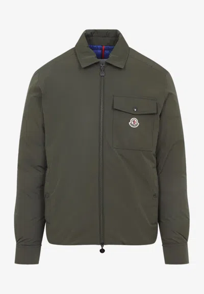 MONCLER VIGEON ZIP-UP QUILTED SHIRT JACKET