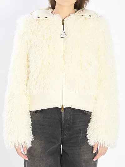 Moncler Vigiers Faux-fur Puffer Jacket In Neutral