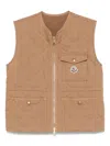 Moncler Vigny Padded Vest In Brown
