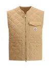 Moncler Vigny Padded Vest In Brown