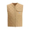 Moncler Camel Linen Padded Sleeveless Jacket