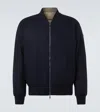 Moncler Villerest Reversible Down Bomber Jacket In Blue