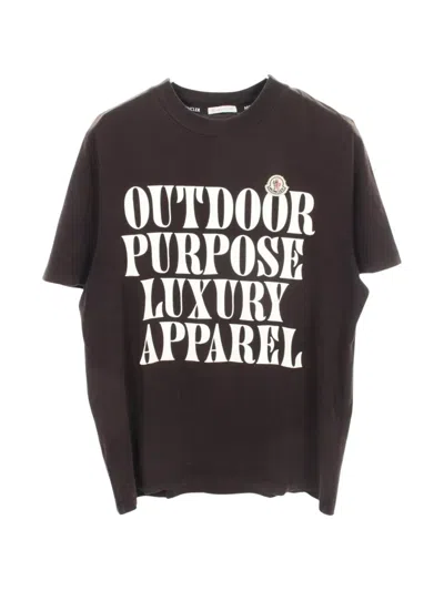 Pre-owned Moncler Vintage 2000s Logo-print T-shirt In Black