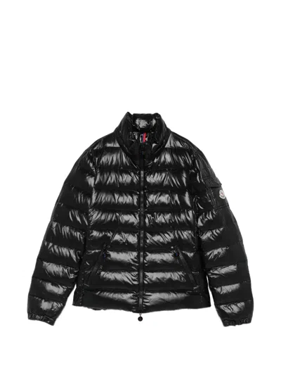 Pre-owned Moncler Vintage 2000s Quilted Logo-patch Jacket In 黑色