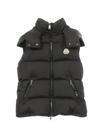 Pre-owned Moncler Vintage 2010s Gallinule Hooded Gilet In Black