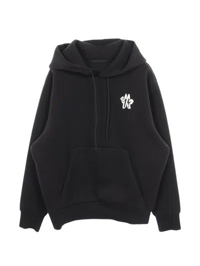 Pre-owned Moncler Vintage 2010s Logo Hoodie In Black
