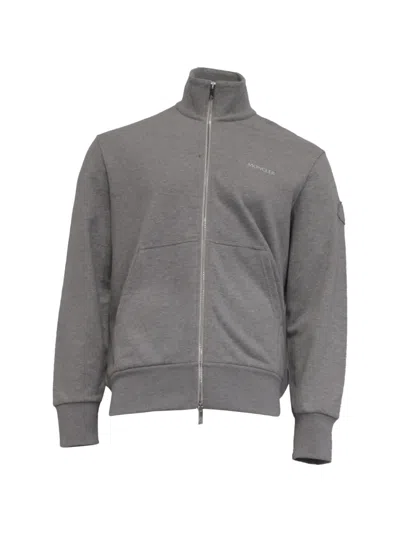Pre-owned Moncler Vintage 2010s Logo-print Track Jacket In Gray