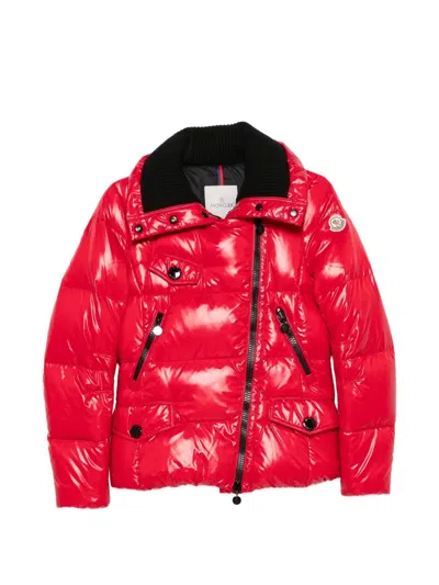 Pre-owned Moncler Vintage 2010s Padded Asymmetric-zip Jacket In Red