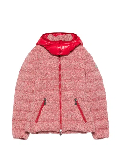 Pre-owned Moncler Vintage 2010s Quilted Hooded Jacket In 红色