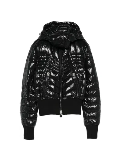 Pre-owned Moncler Vintage 2010s Quilted Hooded Jacket In 黑色