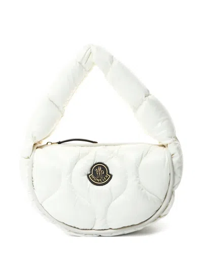Pre-owned Moncler Vintage 2020s Delilah Logo-patch Shoulder Bag In White