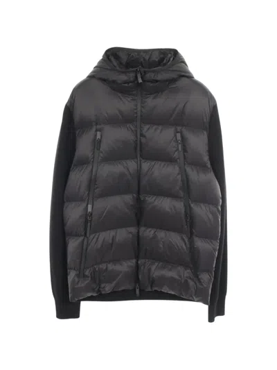 Pre-owned Moncler Vintage 2020s Hooded Cardigan In Black