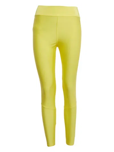 Pre-owned Moncler Vintage 2024 Jersey Leggings In Yellow