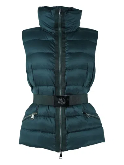 Pre-owned Moncler Vintage Detachable-belt Vest In Green