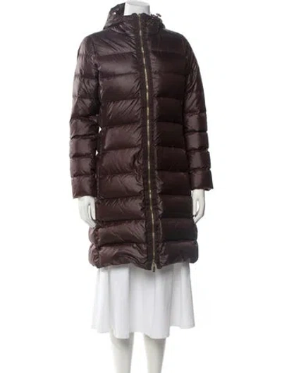 Pre-owned Moncler Vintage Down Coat In Brown