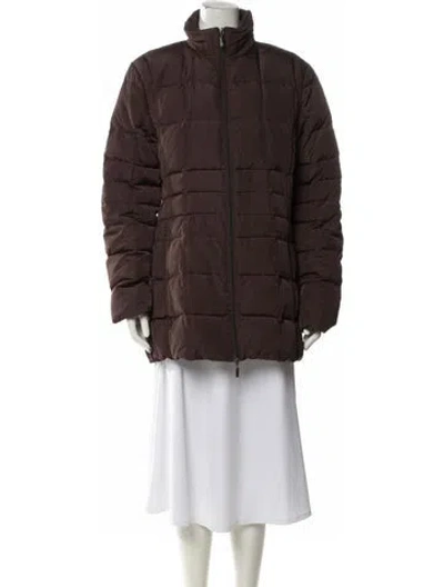 Pre-owned Moncler Vintage Down Coat In Brown
