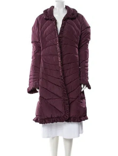 Pre-owned Moncler Vintage Down Coat In Burgundy