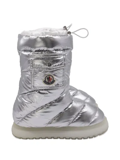 Pre-owned Moncler Vintage Gaia Padded Boots In Silver