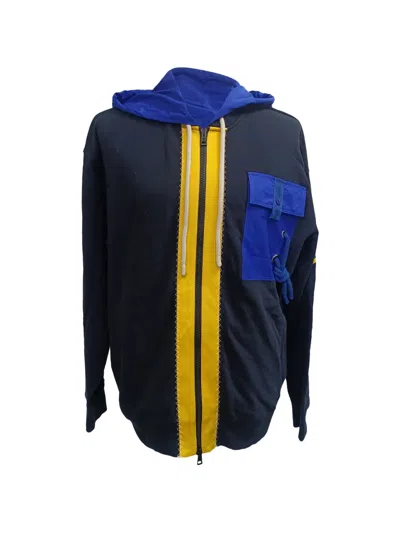 Pre-owned Moncler Vintage Genius 1 Jw Anderson Hoodie In Blue