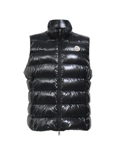 Pre-owned Moncler Vintage Ghany Zip-up Quilted Gilet In Black