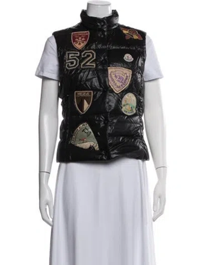 Pre-owned Moncler Vintage Graphic Print Vest In Black