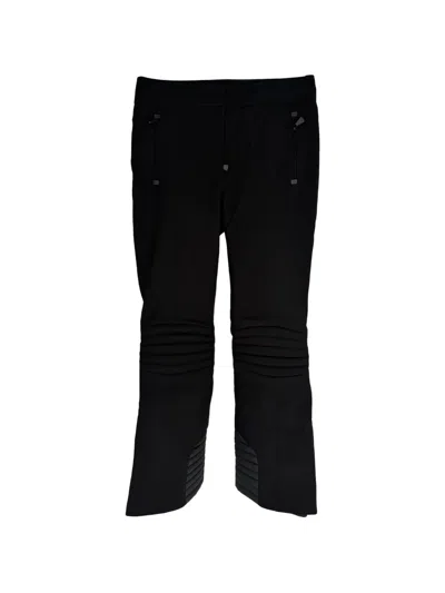 Pre-owned Moncler Vintage Grenoble Straight-leg Ski Pants In Black