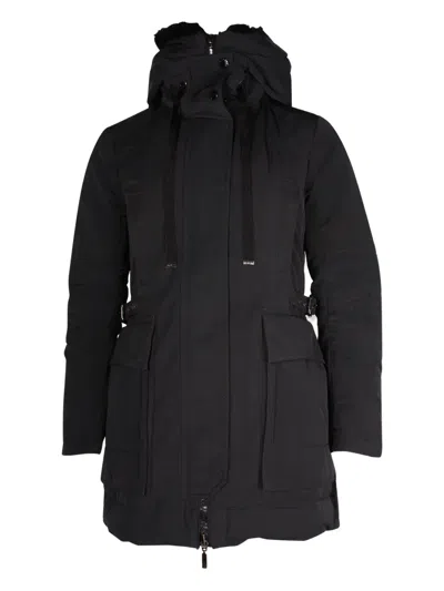 Pre-owned Moncler Vintage Hooded Coat In Black