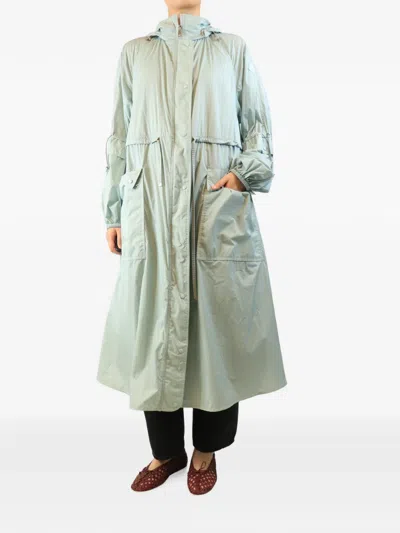 Pre-owned Moncler Vintage Lightweight Hooded Parka In Blue