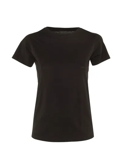 Pre-owned Moncler Vintage Logo Striped T-shirt In Black