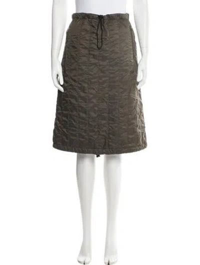 Pre-owned Moncler Vintage Midi Length Skirt In Green