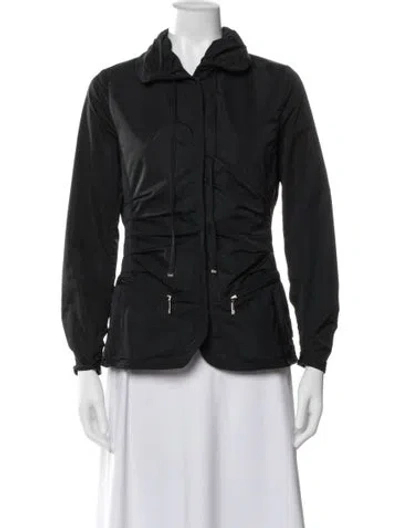 Pre-owned Moncler Vintage Nylon Utility Jacket In Black