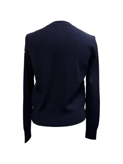 Pre-owned Moncler Vintage Padded Zip-up Cardigan In Blue
