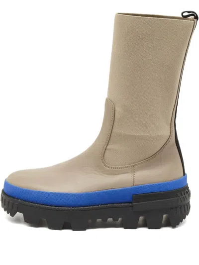 Pre-owned Moncler Vintage Panelled Chelsea Boots In Neutral