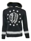 Moncler Vintage Printed Hoodie In Black
