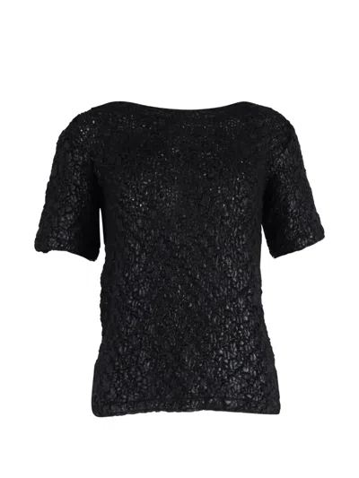 Pre-owned Moncler Vintage Textured Top In Black