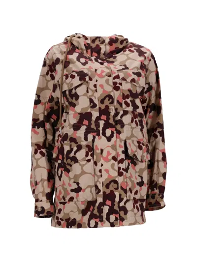 Pre-owned Moncler Vintage Treberon Camo Hooded Parka In Neutral