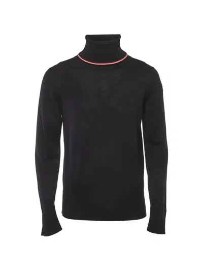 Pre-owned Moncler Vintage Turtleneck Sweater In Blue