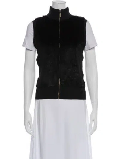 Pre-owned Moncler Vintage Virgin Wool Vest In Black