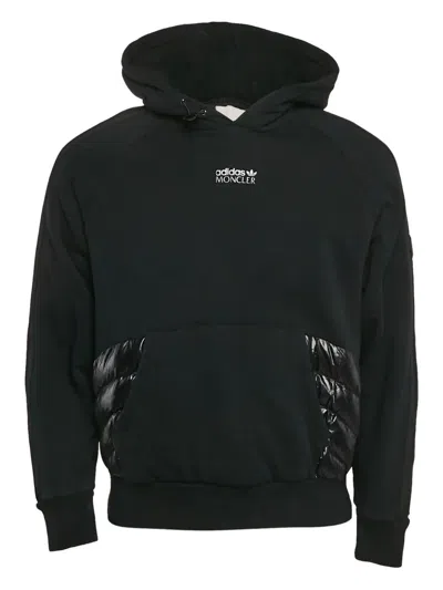 Pre-owned Moncler Vintage X Adidas 2024 Quilted Hoodie In Black