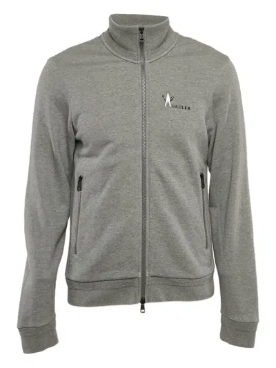 Pre-owned Moncler Vintage Zip-up Bomber Jacket In Gray