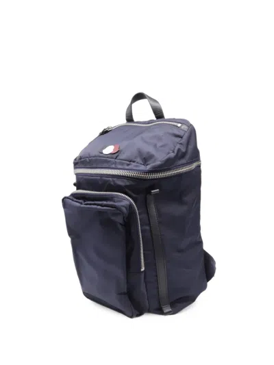 Pre-owned Moncler Vintage Zipped Backpack In Blue