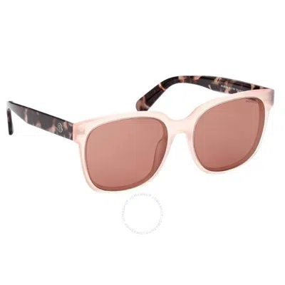 Moncler Violet Square Ladies Sunglasses Ml0198-f 72y 57 In Pink
