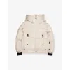 Moncler Silver Violette Metallic-effect Down Jacket 6-14 In Pink