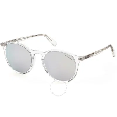Moncler Violle Polarized Smoke Oval Unisex Sunglasses Ml0213 26d 50 In White
