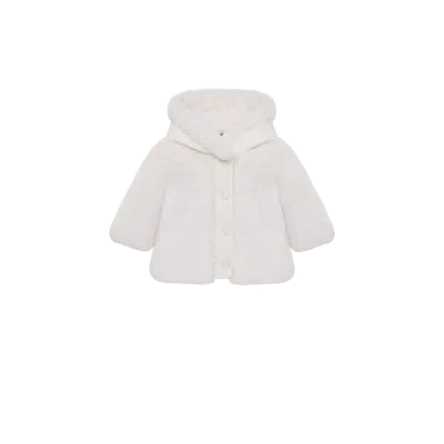 Moncler Kids' Viona Hooded Synthetic Material Padded Jacket, Girls, White, Size: 9/12m