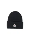 Moncler Virgin Wool And Cashmere Beanie In Black