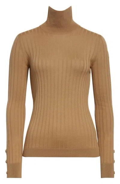 Moncler Virgin Wool & Cashmere Rib Turtleneck Sweater